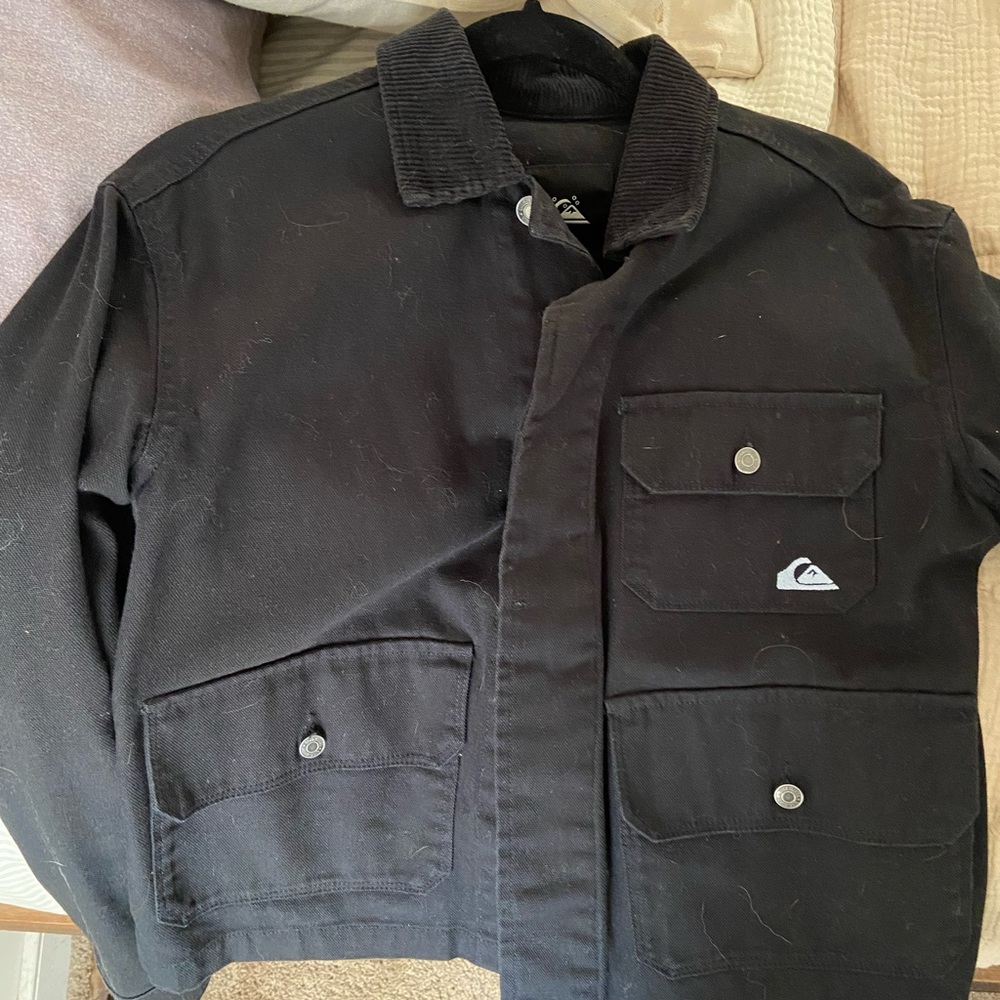 Black denim jacket